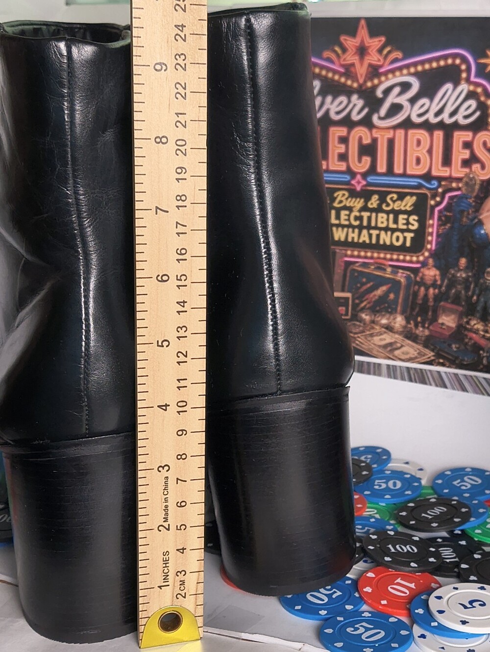 Franco Sarto Black Leather Ankle Booties Women’s Size 8.5 NWT - Picture 3 of 7